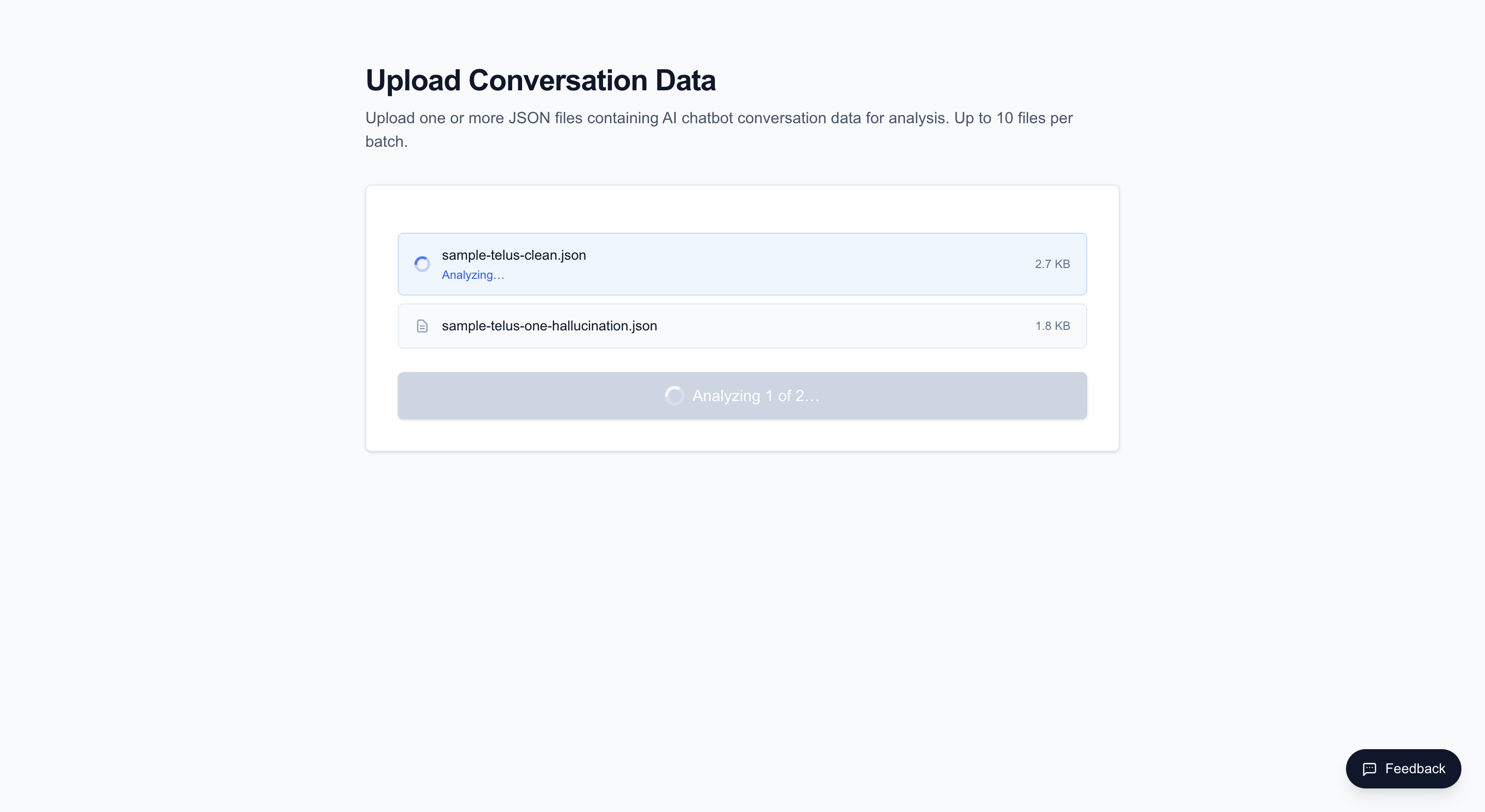 Batch upload progress view